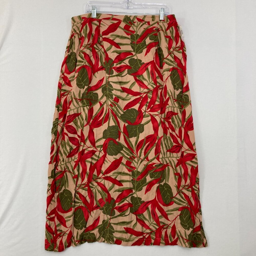 New‎ JM Collection by Jennifer Moore size 18W Colorful Floral Side Slit Skirt